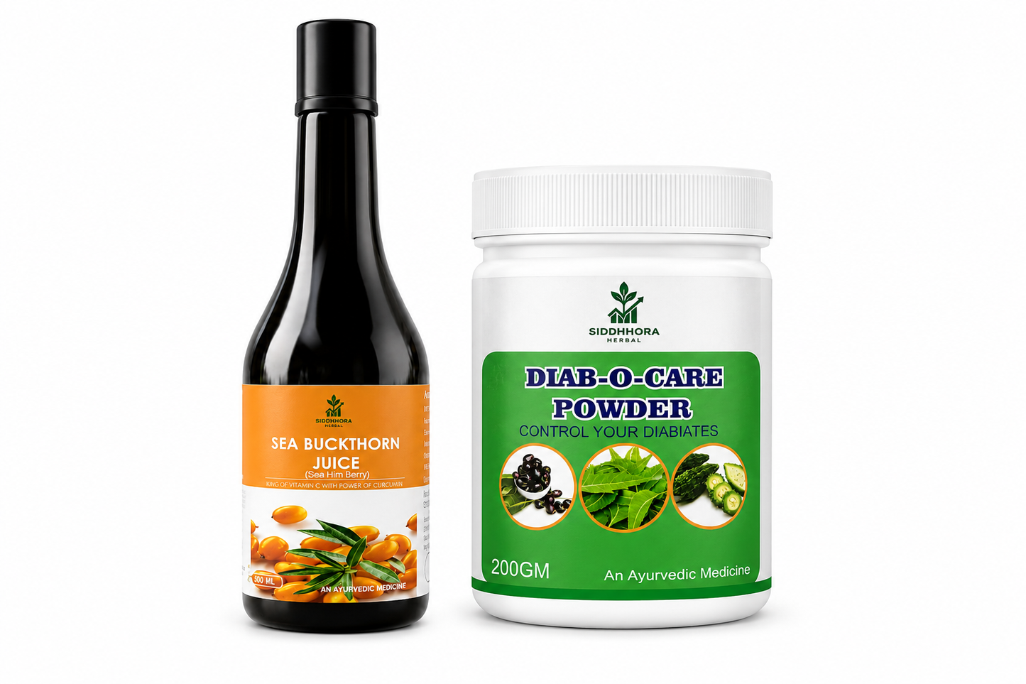 Siddhhora Herbal Sea Buckthorn Juice And Diab-O-Care Powder