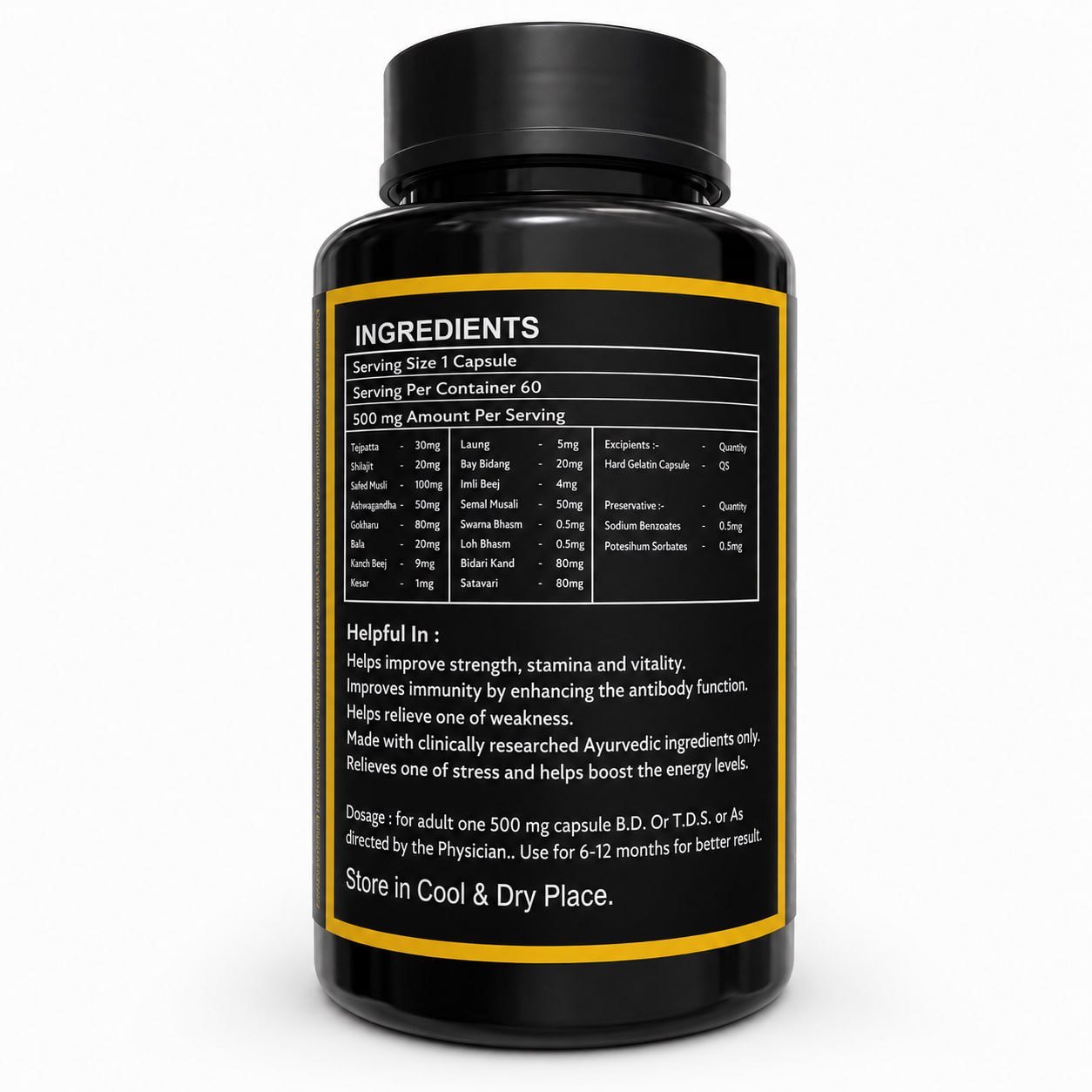 Siddhhora Herbal Man O Power Capsules 60 Capsules | Herbal Wellness Supplement