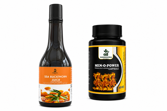 Siddhhora Herbal Sea Buckthorn Juice And Man O Power Capsules | Herbal Wellness Supplement